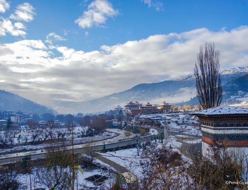 Tashichhodzong under Snow